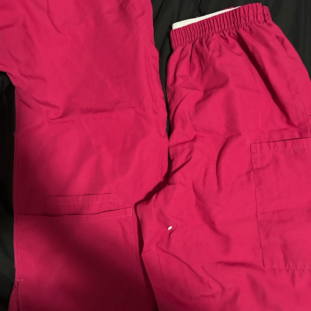 Bright Pink Scrub Pants
